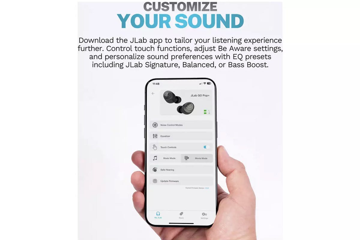 JLab Go Air Pop True Wireless Earbuds | White-4