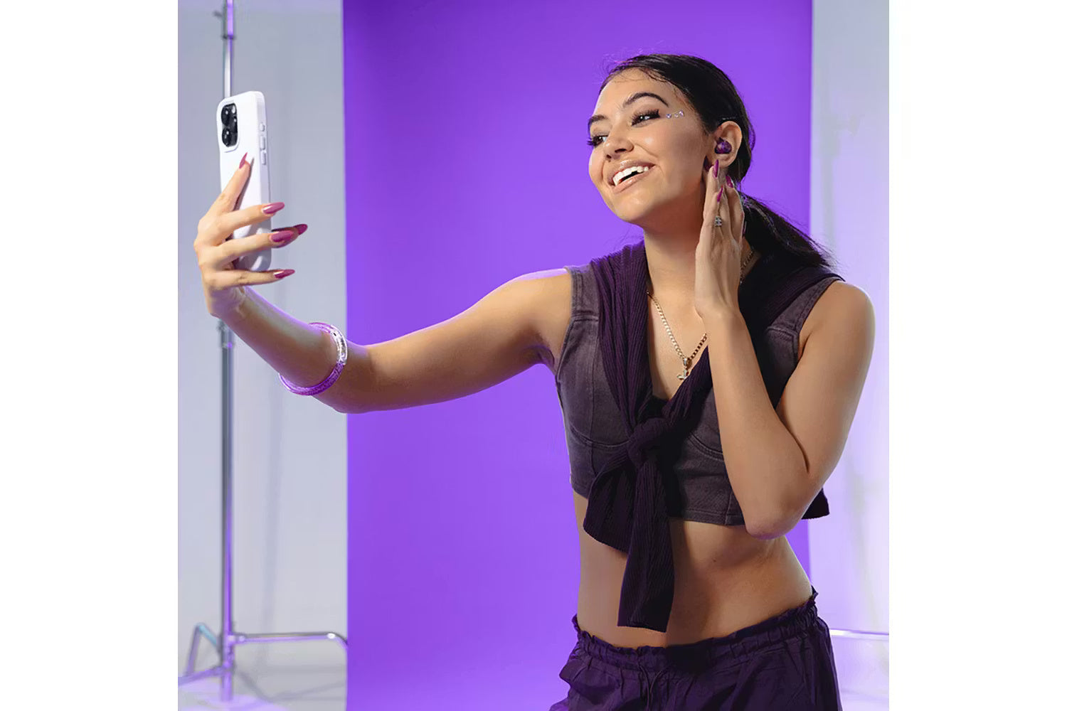JLab Go Pop ANC True Wireless Earbuds | Purple-4
