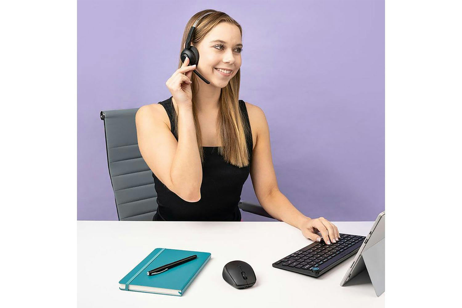 JLab Go Work Pop On-Ear Headset | Black-7