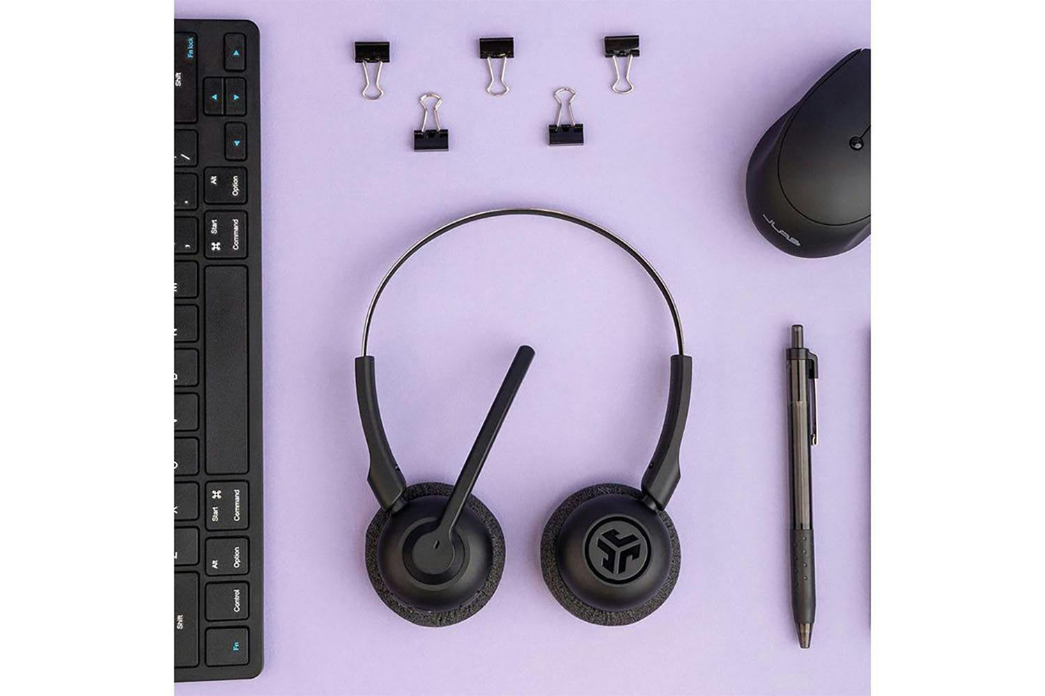 JLab Go Work Pop On-Ear Headset | Black-8