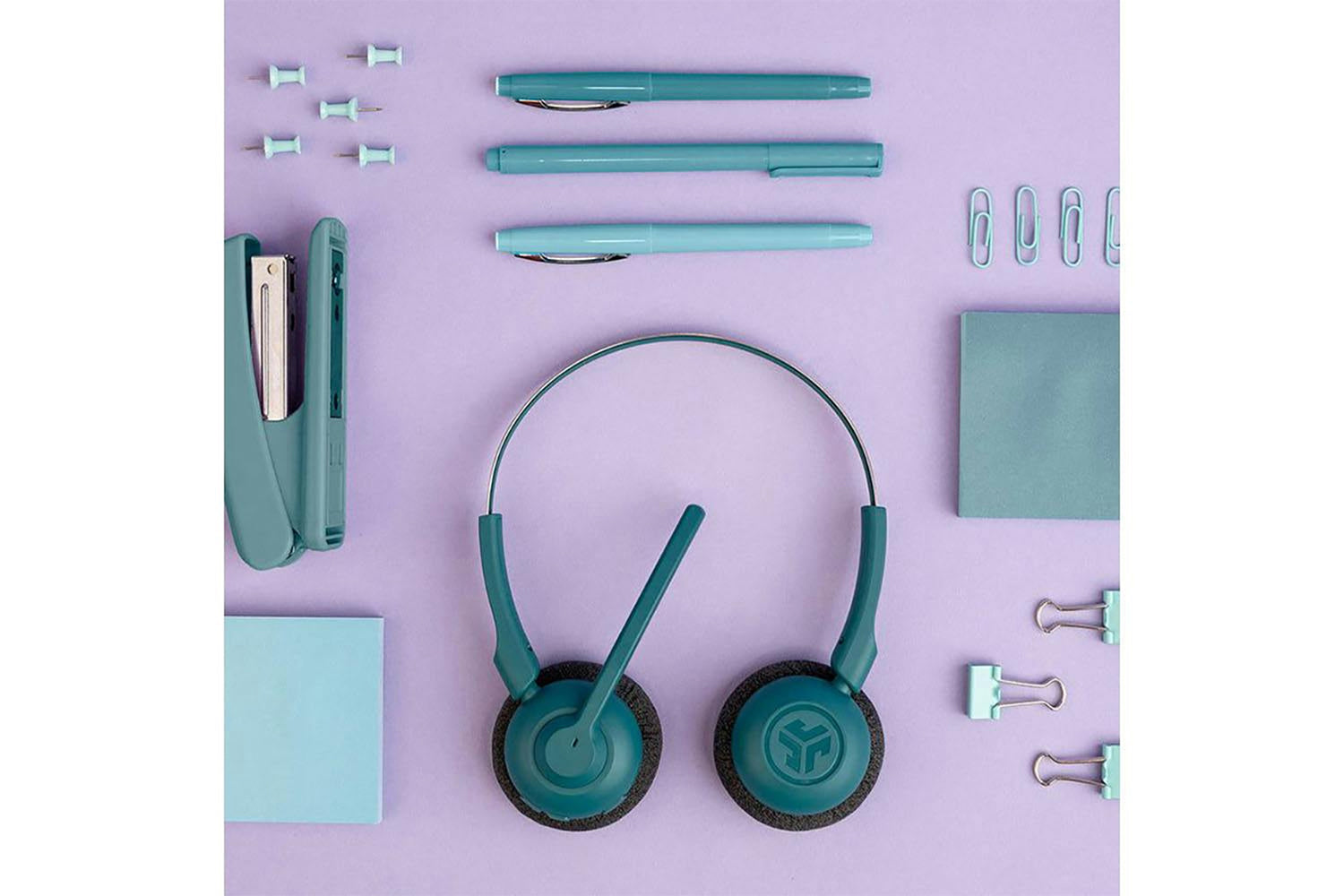 JLab Go Work Pop On-Ear Headset | Teal-9