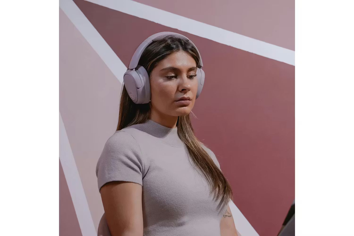 JLab JBuds Lux ANC Wireless Over-ear Headphones | Mauve-2