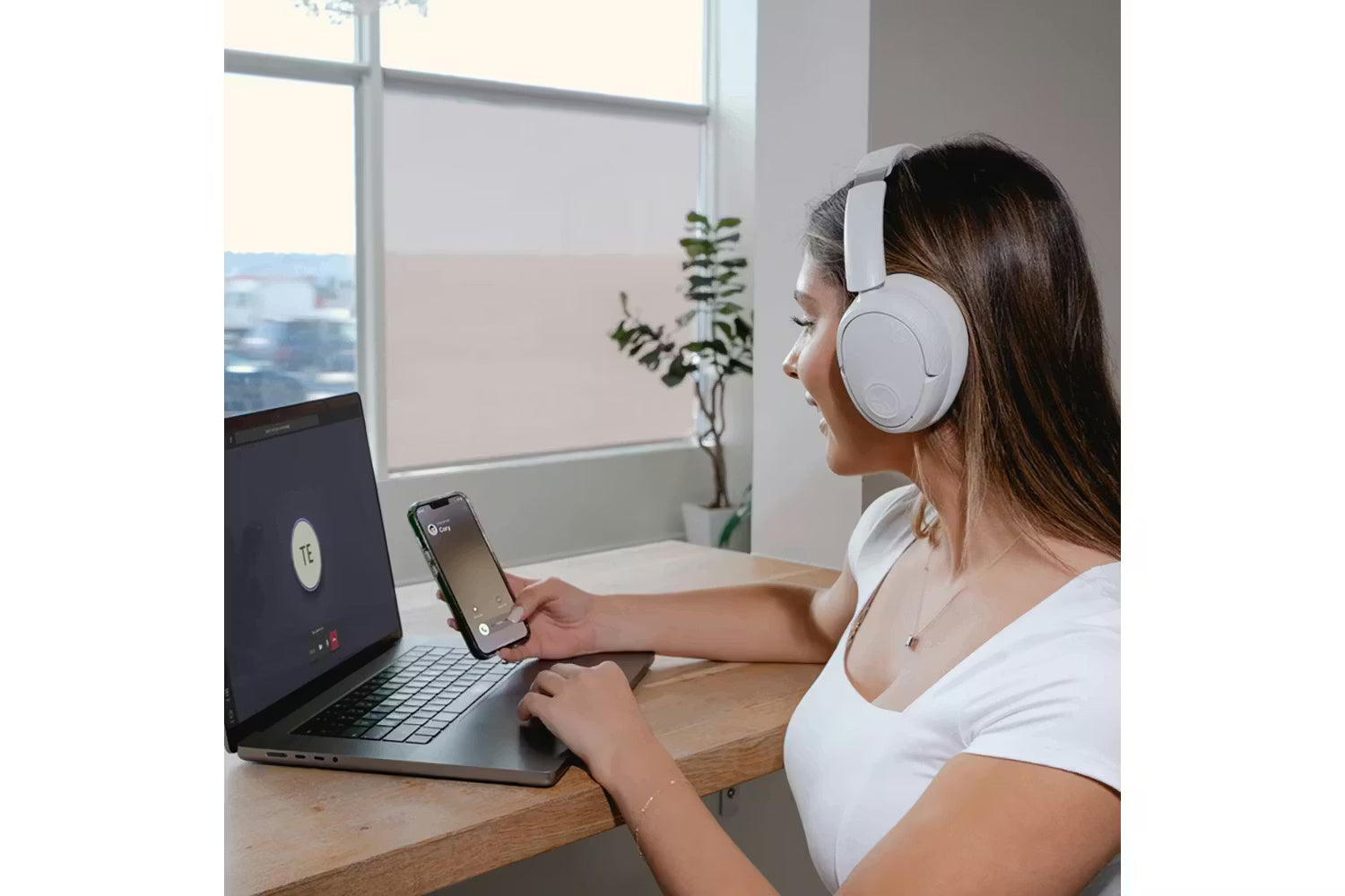 JLab JBuds Lux ANC Wireless Over-ear Headphones | White-10