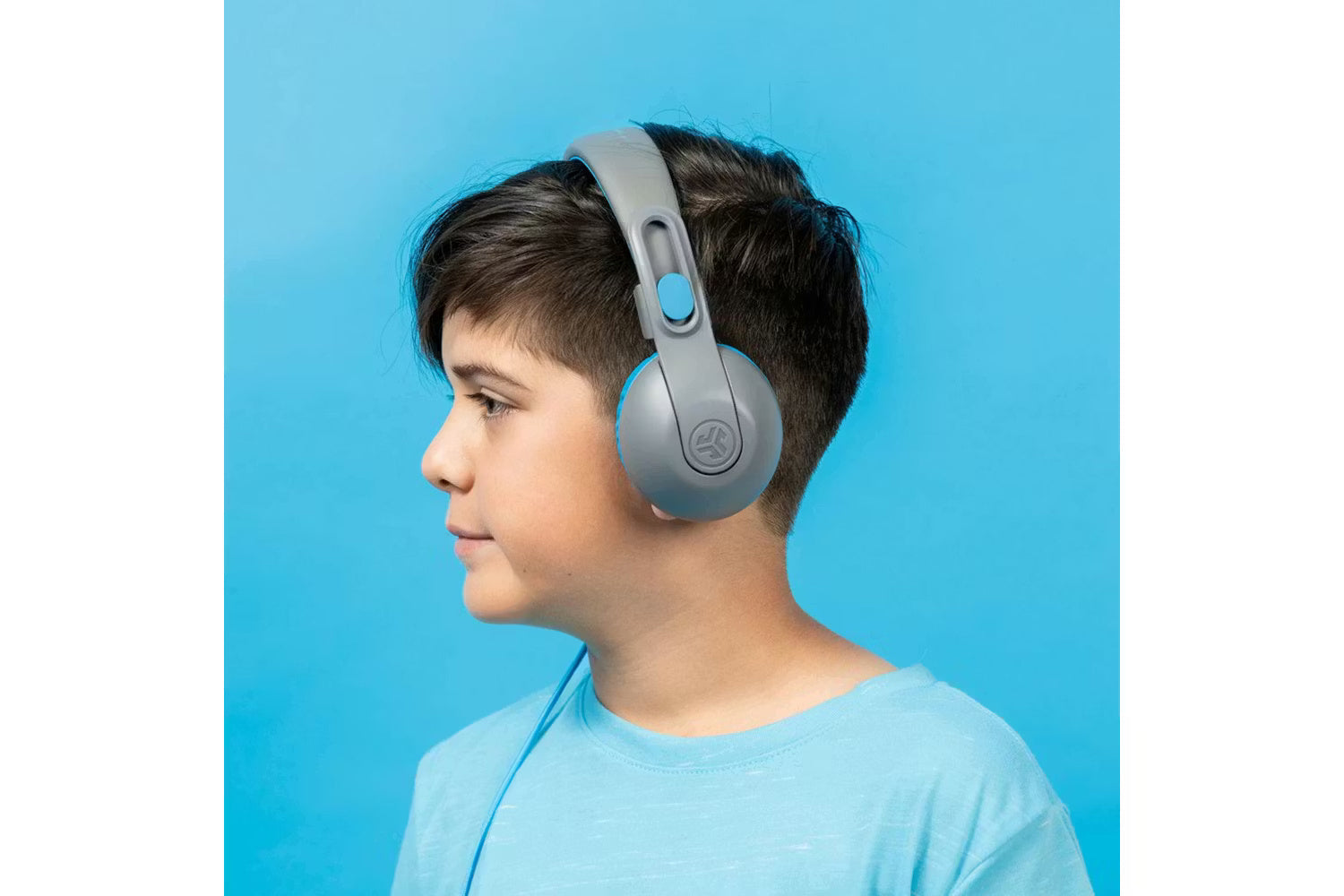 JLab JBuddies Studio 2 Kids On-Ear 2 In 1 Wireless & Wired Headphones | Grey/Blue-7