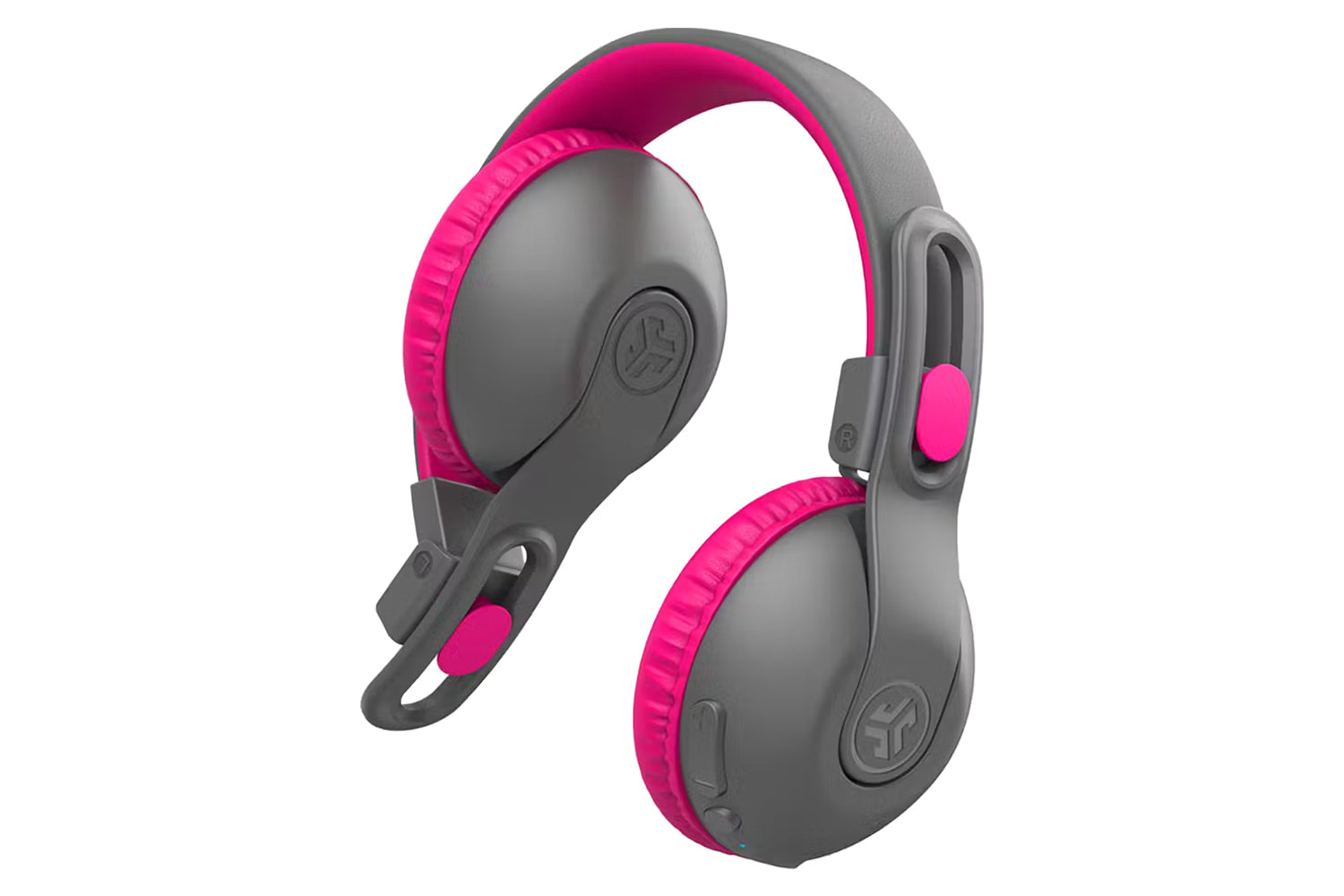 JLab JBuddies Studio 2 Kids On-Ear 2 In 1 Wireless & Wired Headphones | Grey/Pink-5