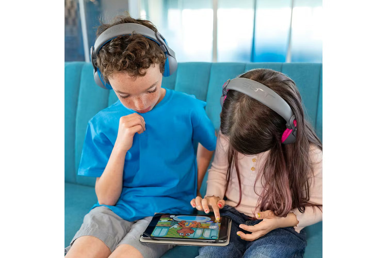 JLab JBuddies Studio 2 Kids On-Ear 2 In 1 Wireless & Wired Headphones | Grey/Pink-6