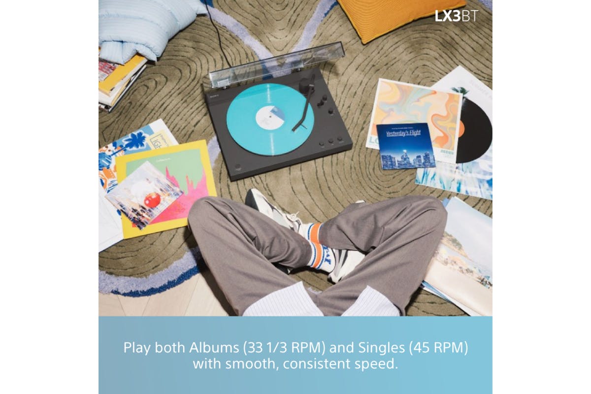 Sony Bluetooth Wireless Turntable Vinyl Record Player | PSLX3BT-6