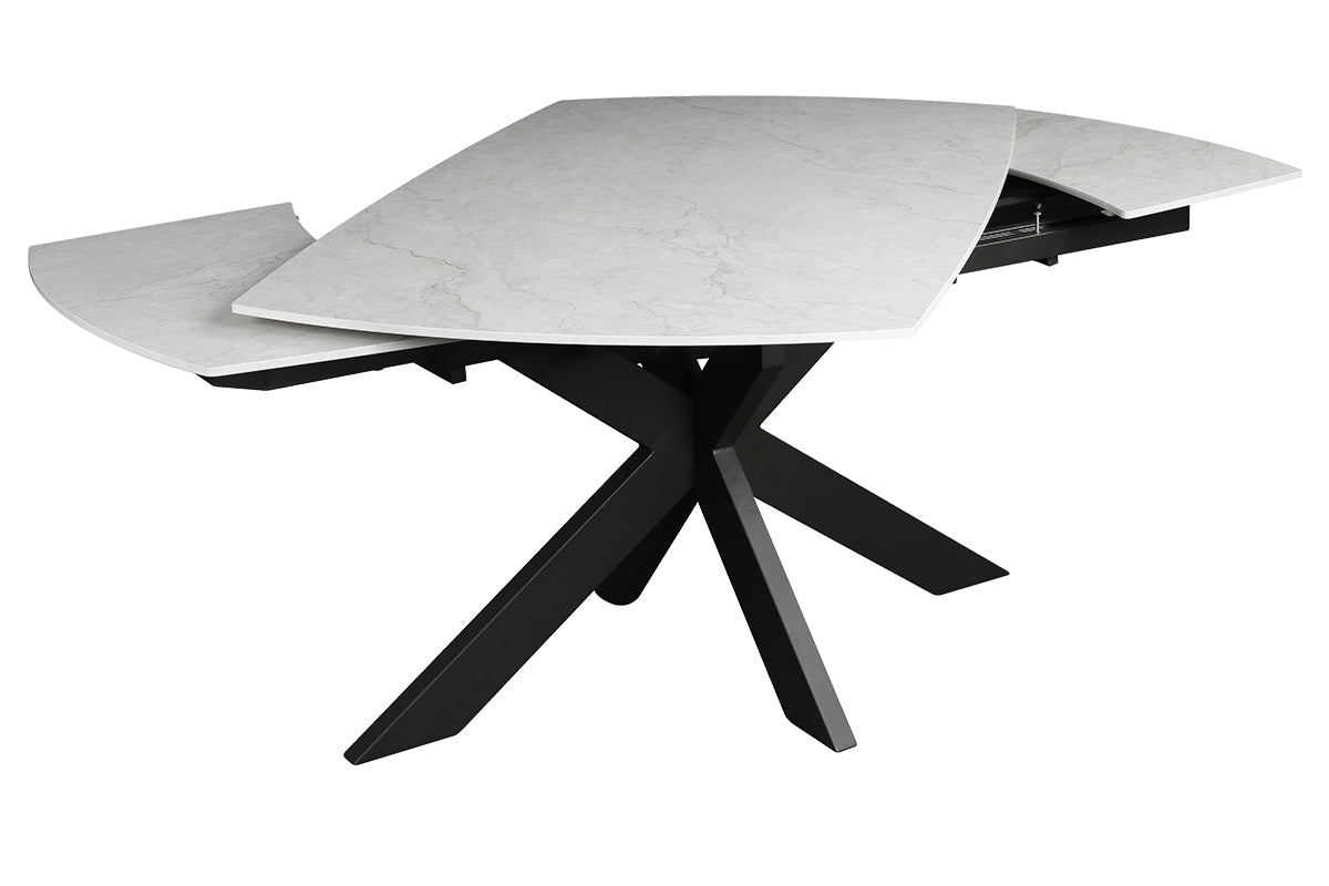 Arcadia Extending Swivel Dining Table | White-10