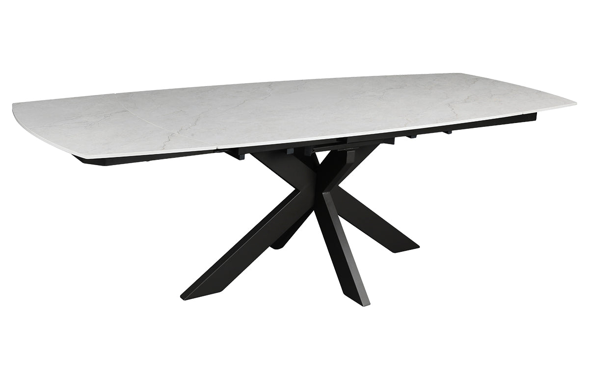 Arcadia Extending Swivel Dining Table | White-11