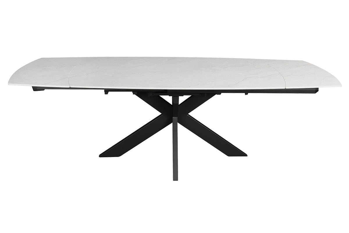 Arcadia Extending Swivel Dining Table | White-3