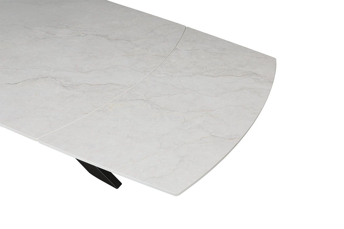 Arcadia Extending Swivel Dining Table | White-4