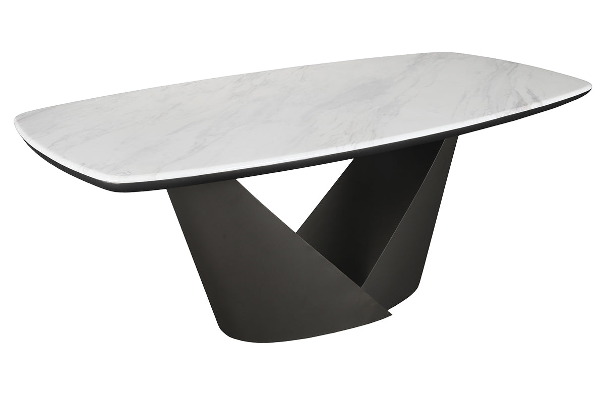 Onyx Oval Dining Table | 200 cm | White-3