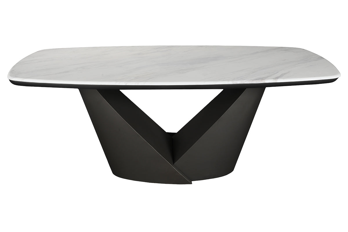 Onyx Oval Dining Table | 200 cm | White-5