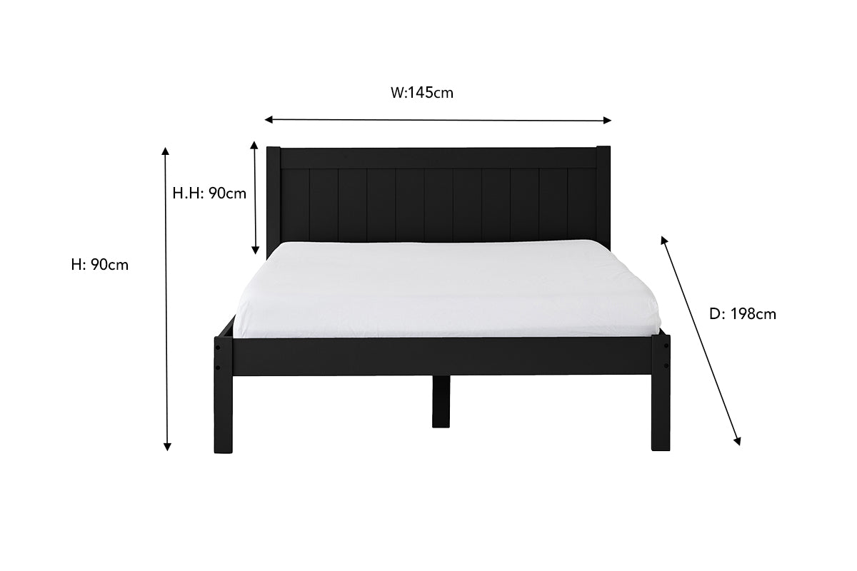 Jay Bed Frame | Double | 4ft6 | Black-3