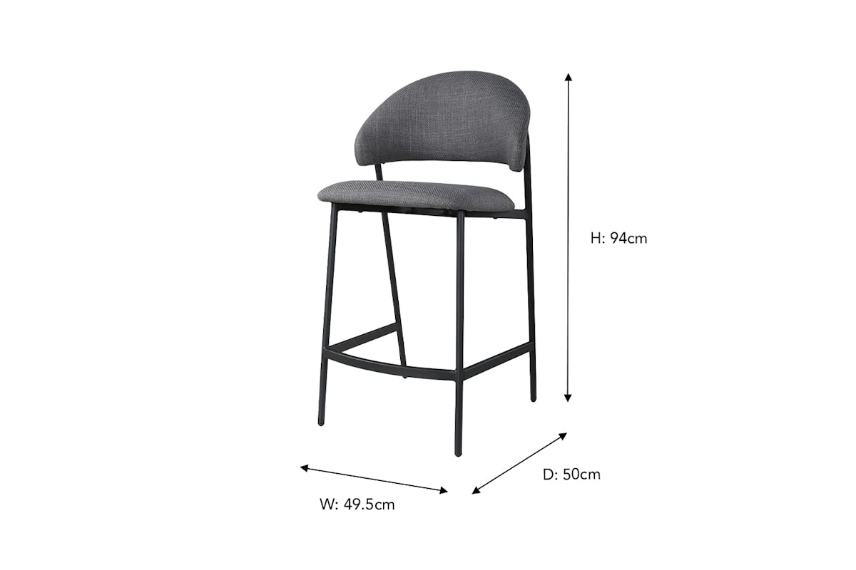 Maya Bar Stool | Anthracite-3