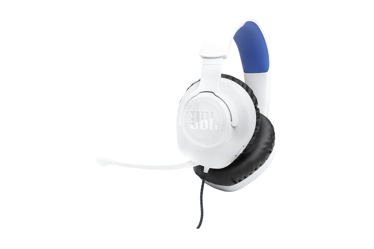 JBL Quantum 100P Console Gaming Headset | White/Blue-9