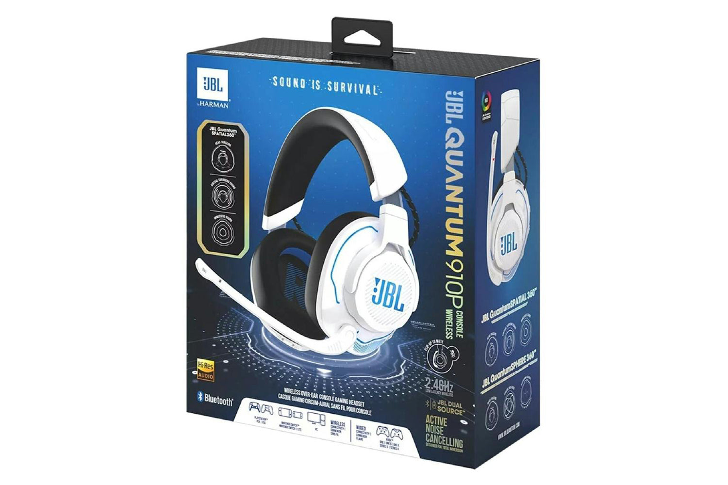 JBL Quantum 910P Console Over-Ear Noise Cancelling Headphone for PlayStation | White-9