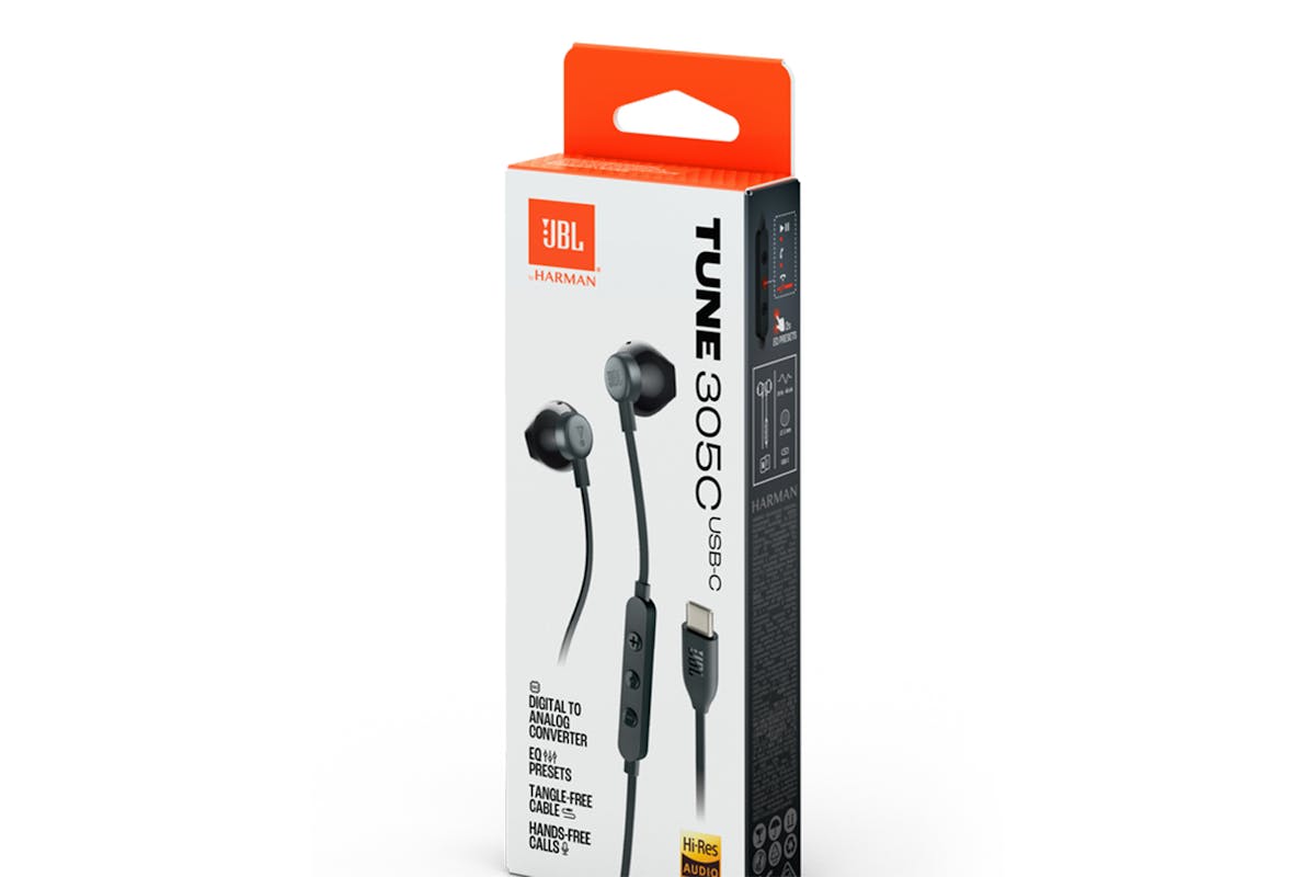 JBL Tune 305C USB-C In-Ear Earphones | Black-8