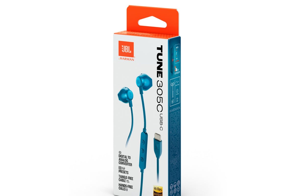 JBL Tune 305C USB-C In-Ear Earphones | Blue-8