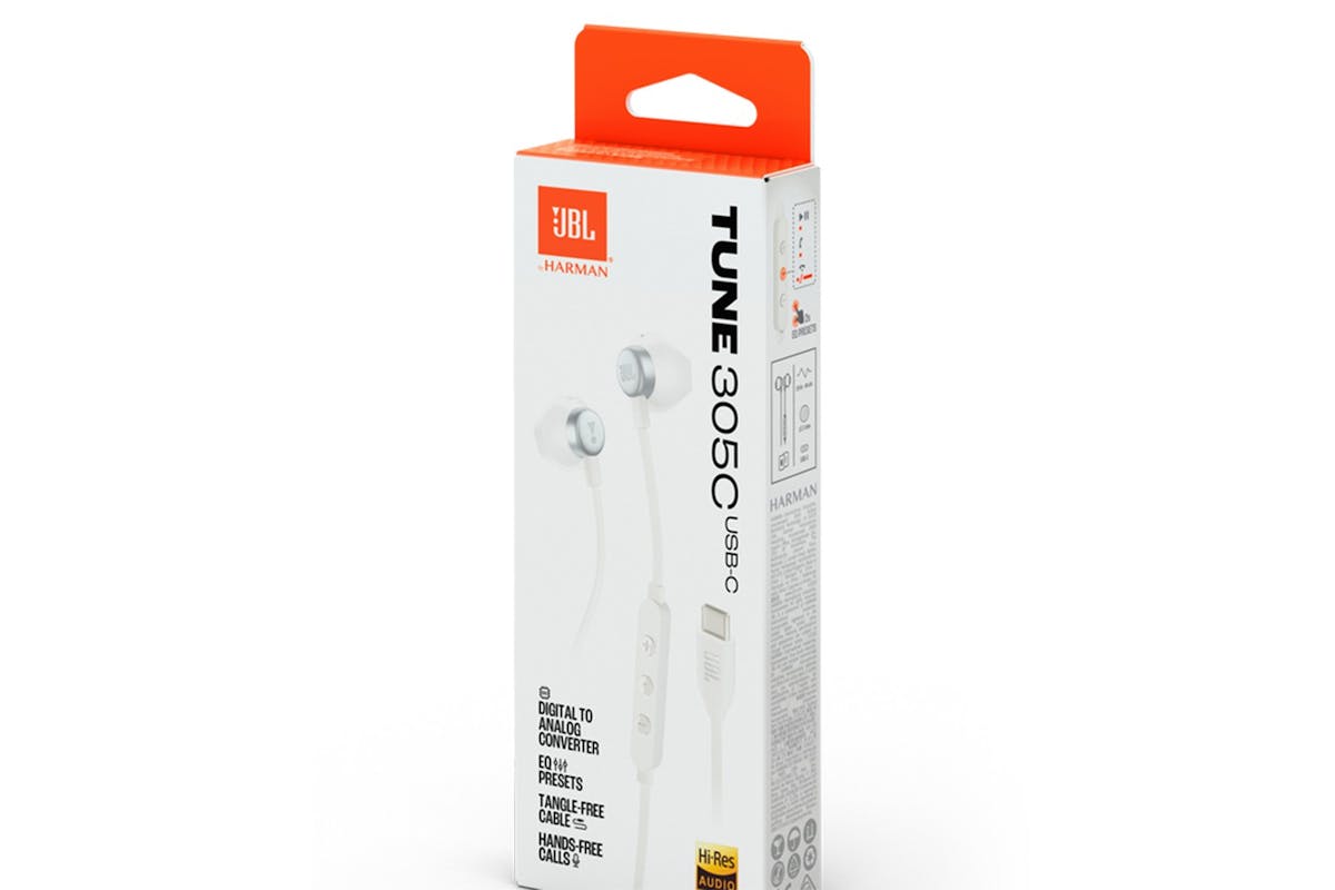 JBL Tune 305C USB-C In-Ear Earphones | White-8