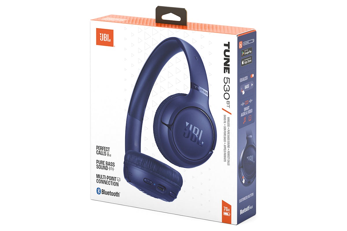JBL Tune 530BT Wireless On-Ear Headphones | Blue-10