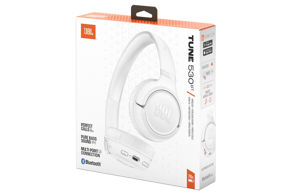 JBL Tune 530BT Wireless On-Ear Headphones | White-10