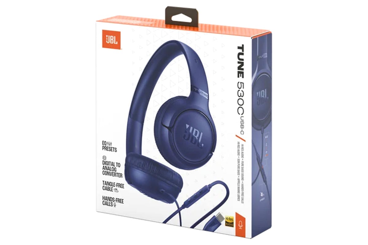 JBL Tune 530 On-Ear Wired Headphones | Blue-10