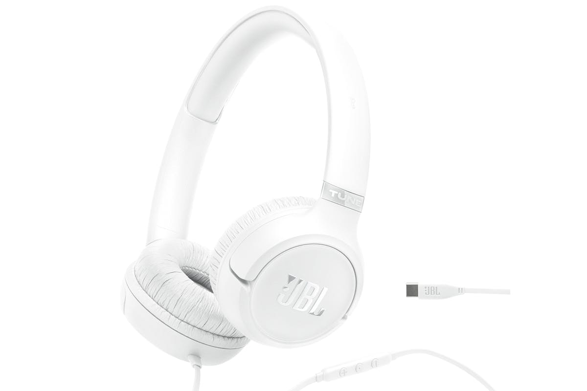 JBL Tune 530 On-Ear Wired Headphones | White-2