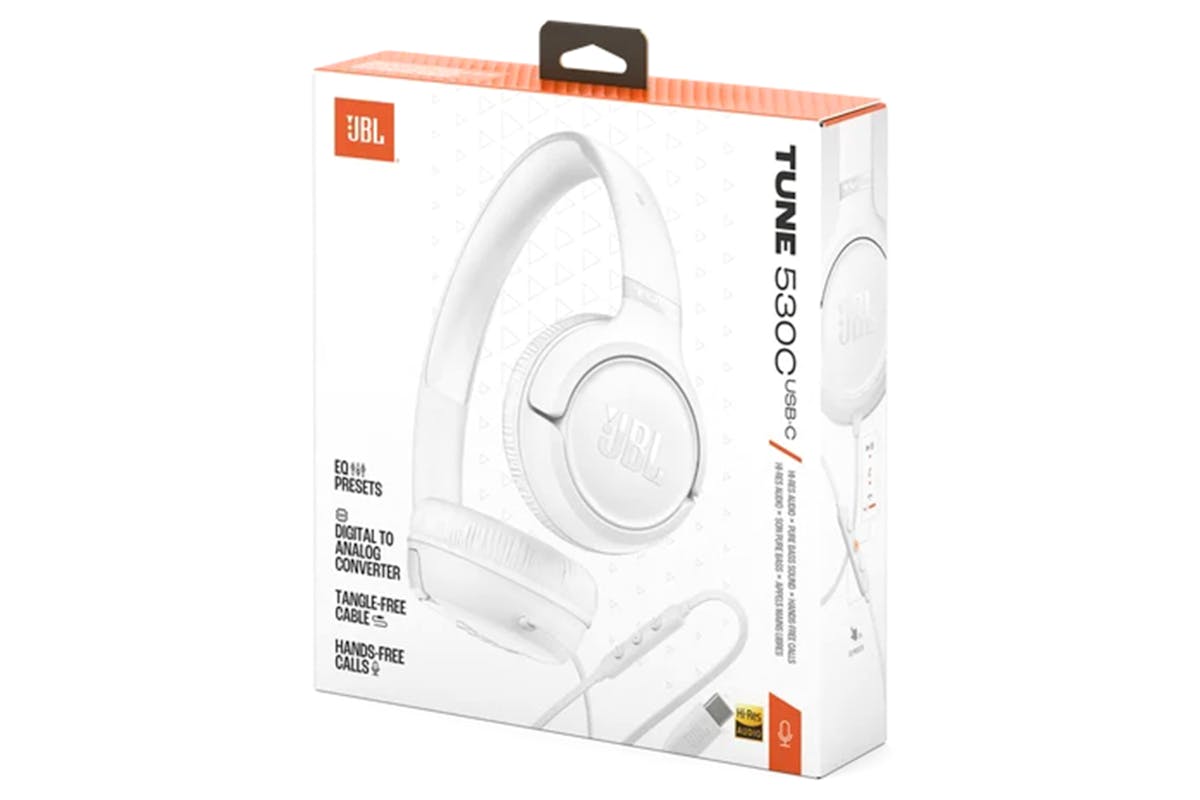 JBL Tune 530 On-Ear Wired Headphones | White-10