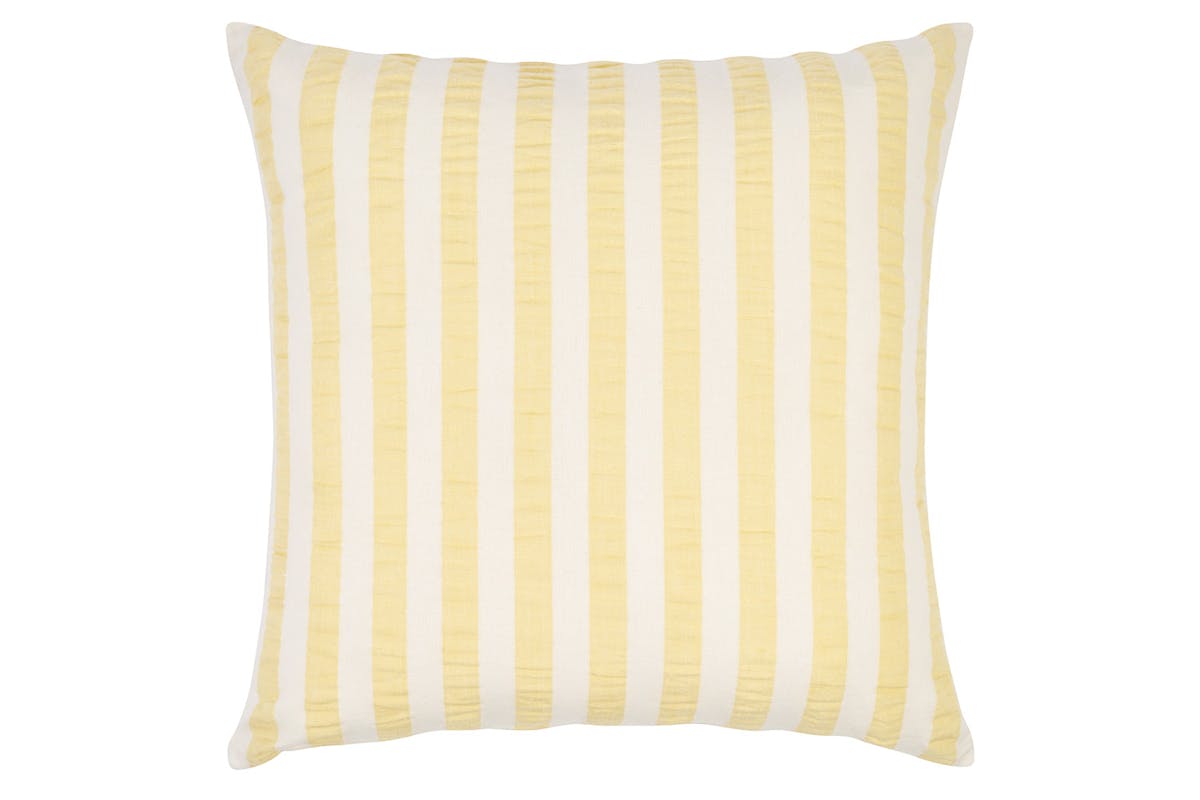 Seersucker Cushion | Yellow/White | 45 x 45 cm