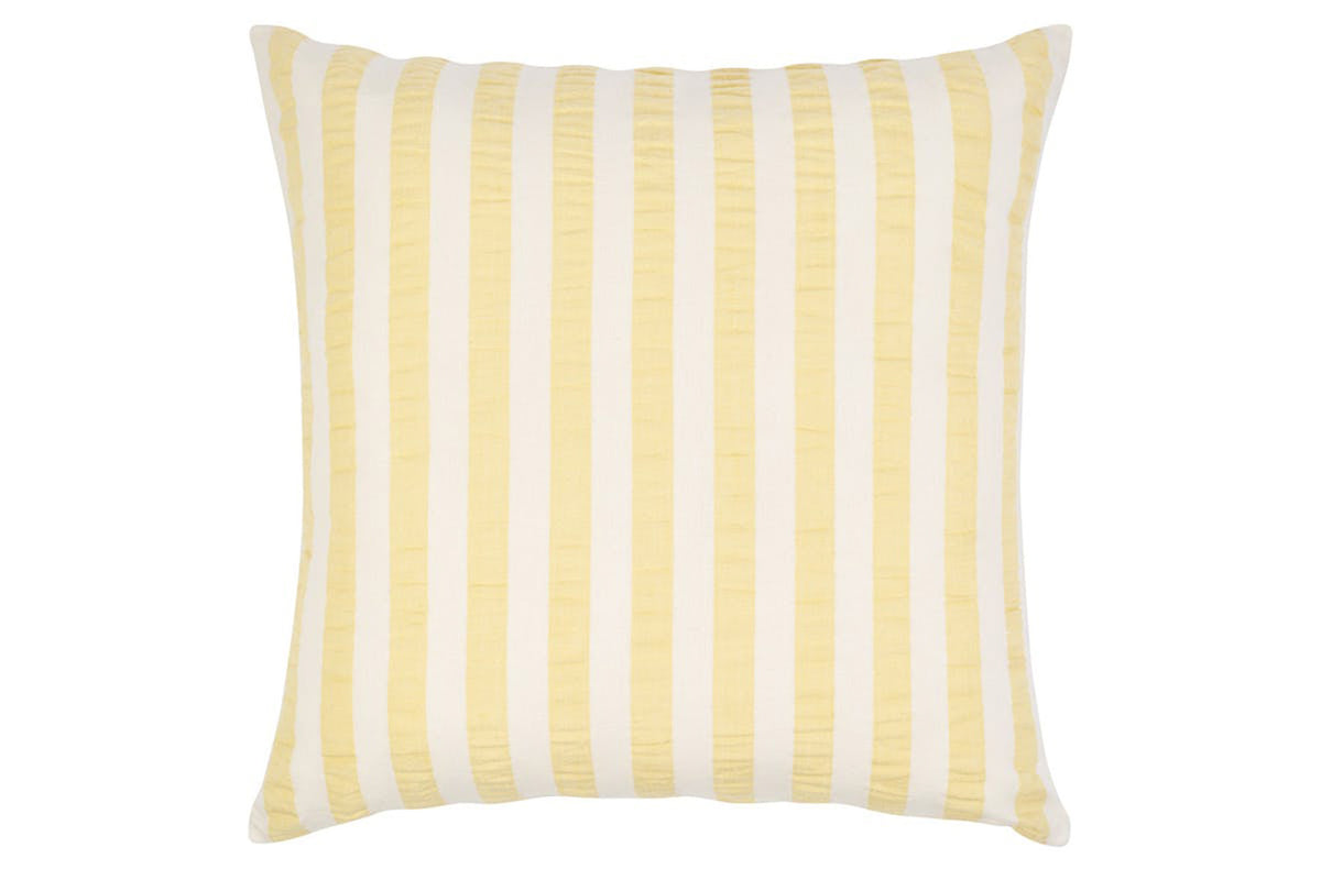 Seersucker Cushion | Yellow/White | 45 x 45 cm-3