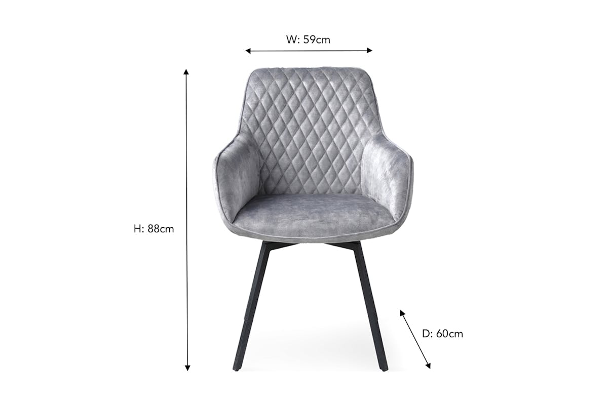 Celine Dining Chair | Silver-7