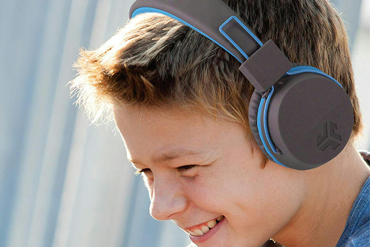 JLab JBuddies Studio On-Ear Kids Headphones | Graphite/Blue-6