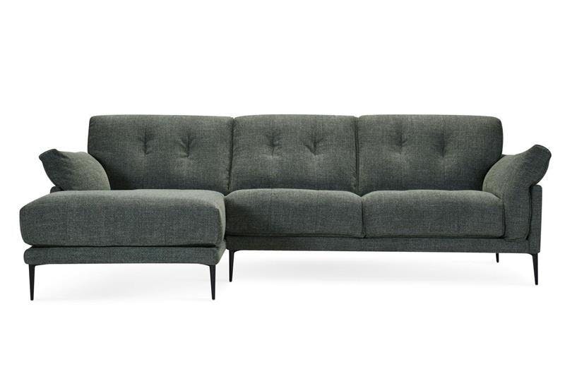 Josie 2.5 Seater Small Chaise Sofa | Fabric | Dark Green-6