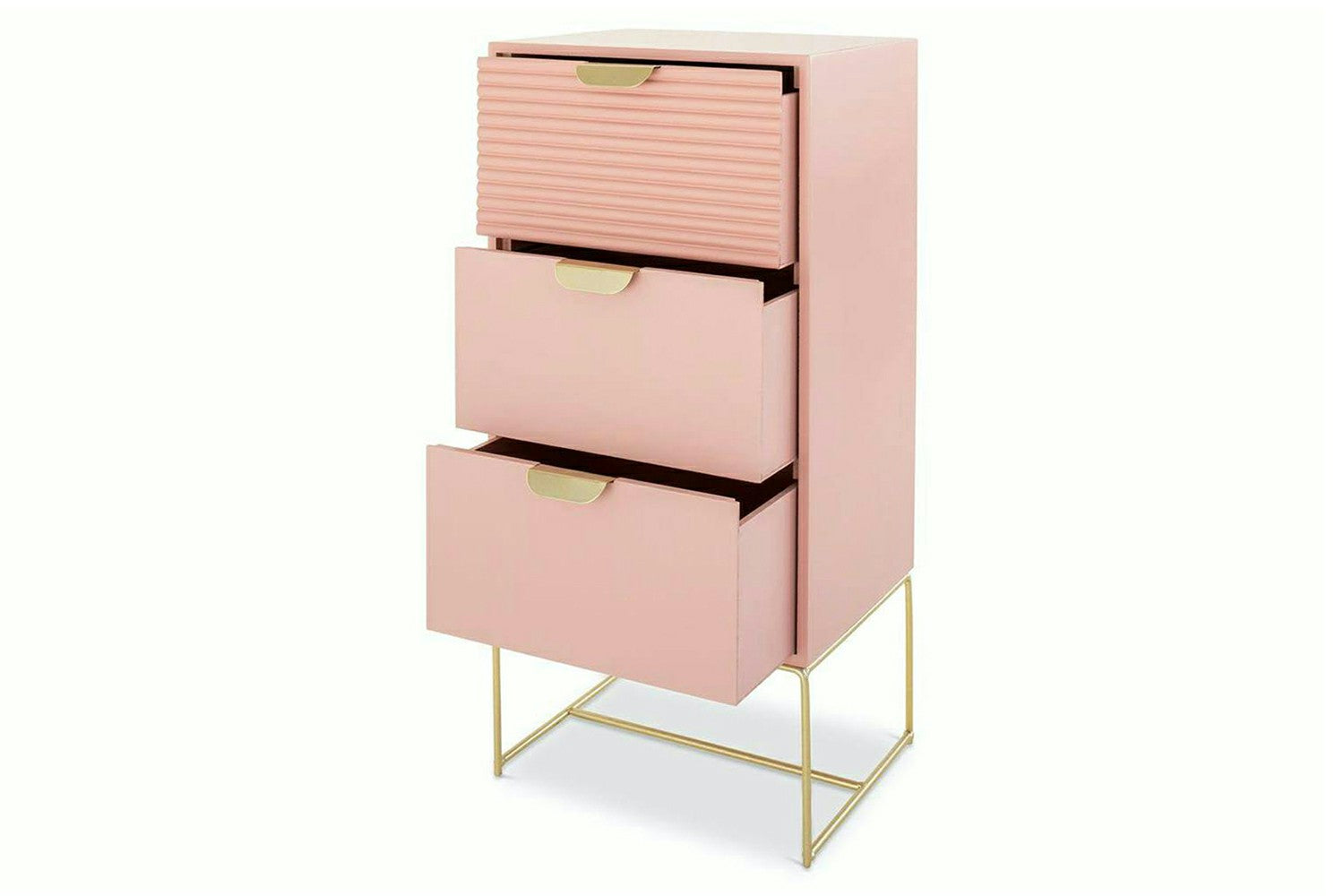 Frankie Bedside Table | Slim | Pink-2