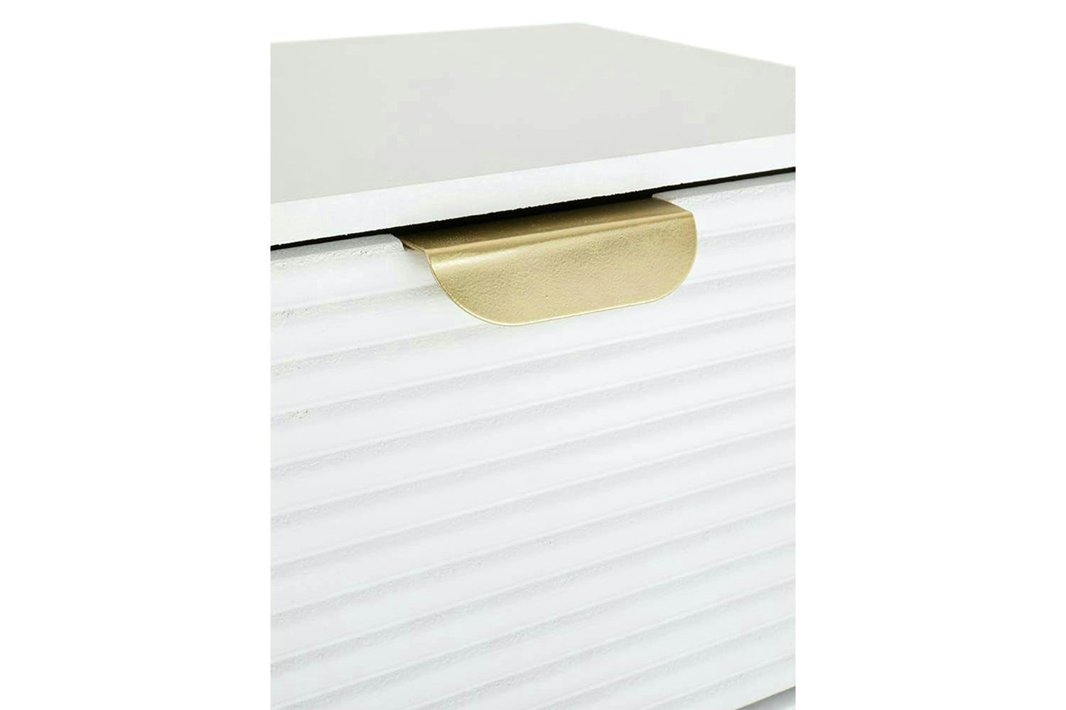 Frankie Bedside Table | Slim | White-7