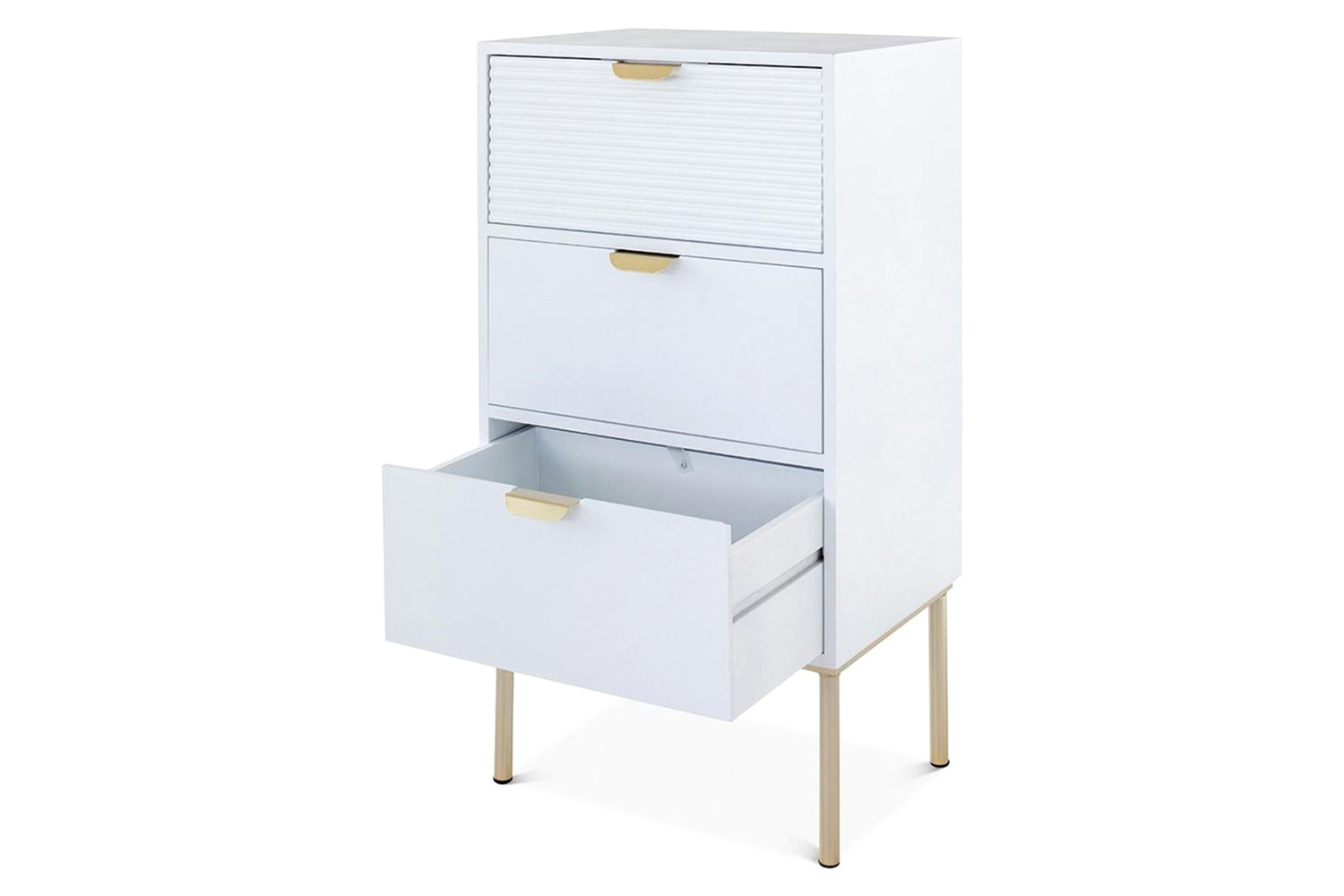 Frankie Bedside Table | Large | White-5