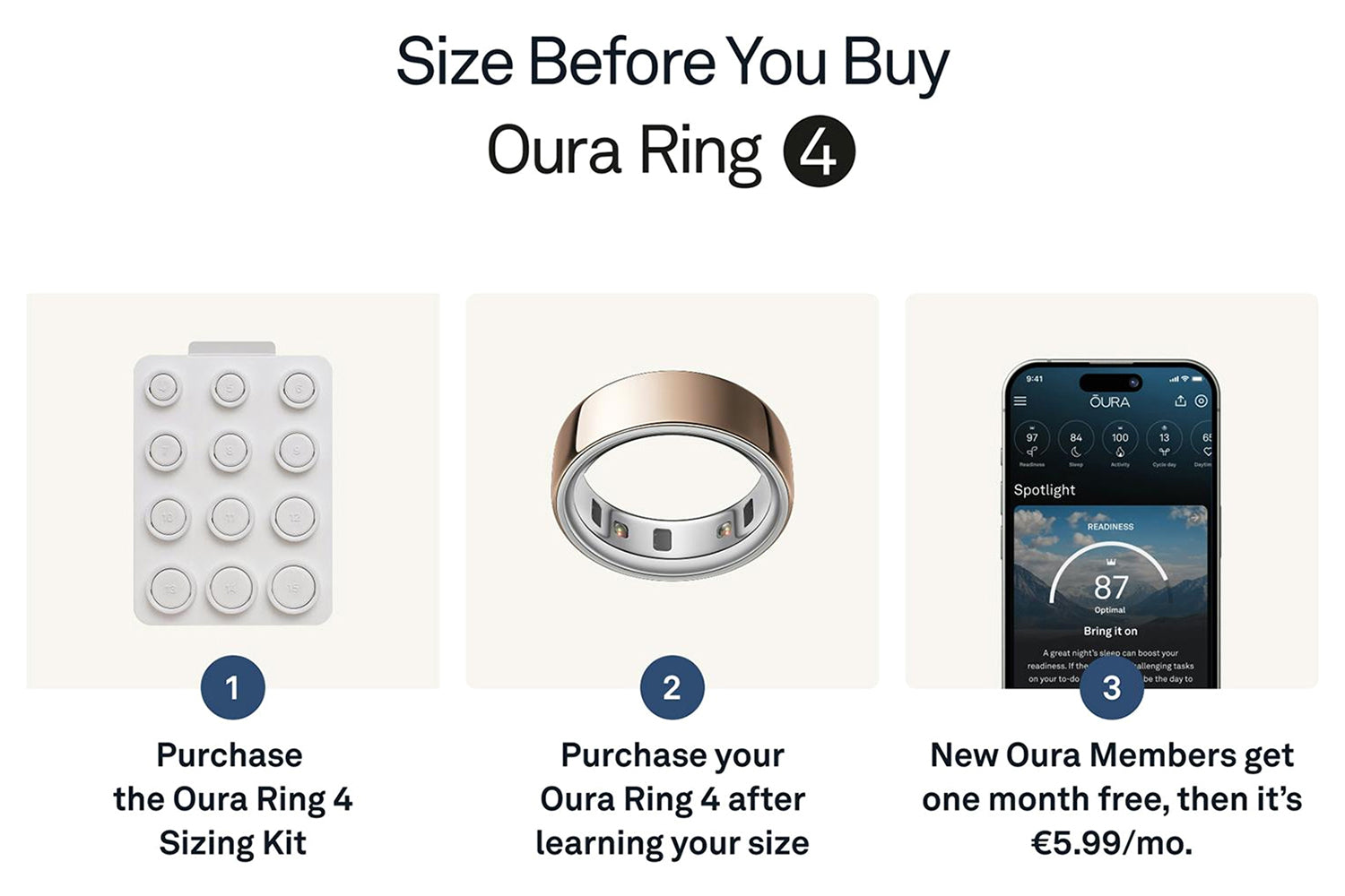 Oura Ring 4 | Size 6 | Rose Gold-3