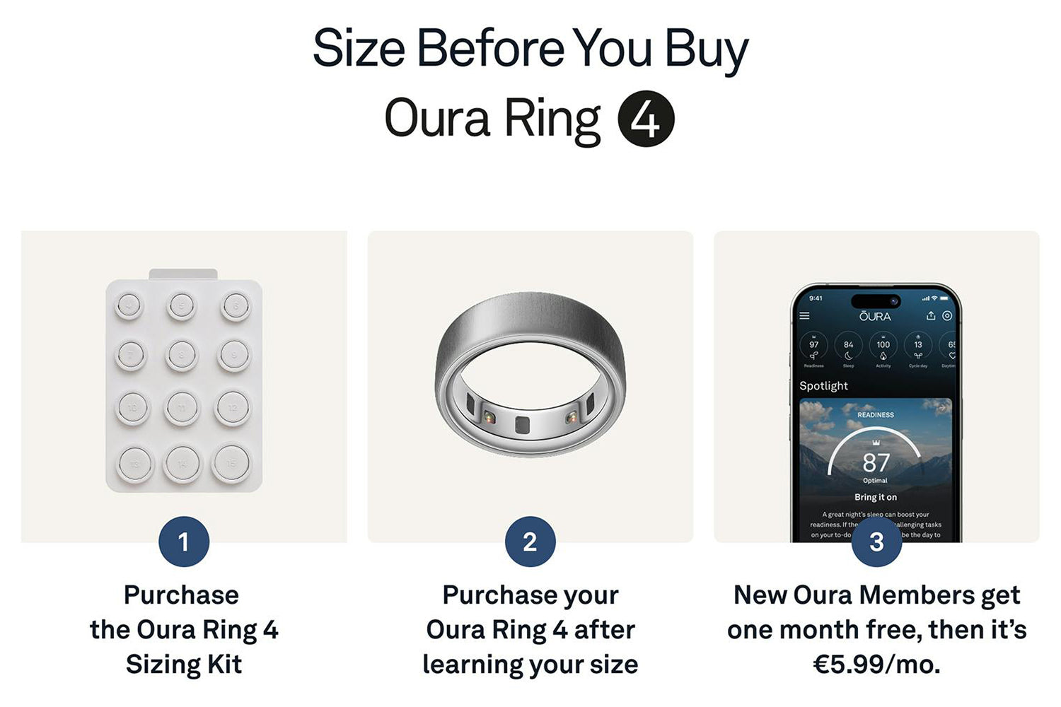 Oura Ring 4 | Size 8 | Brushed Silver-4