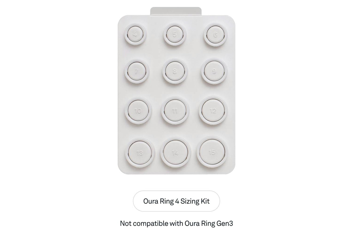 Oura Ring 4 Sizing Kit | Size 4 to 15