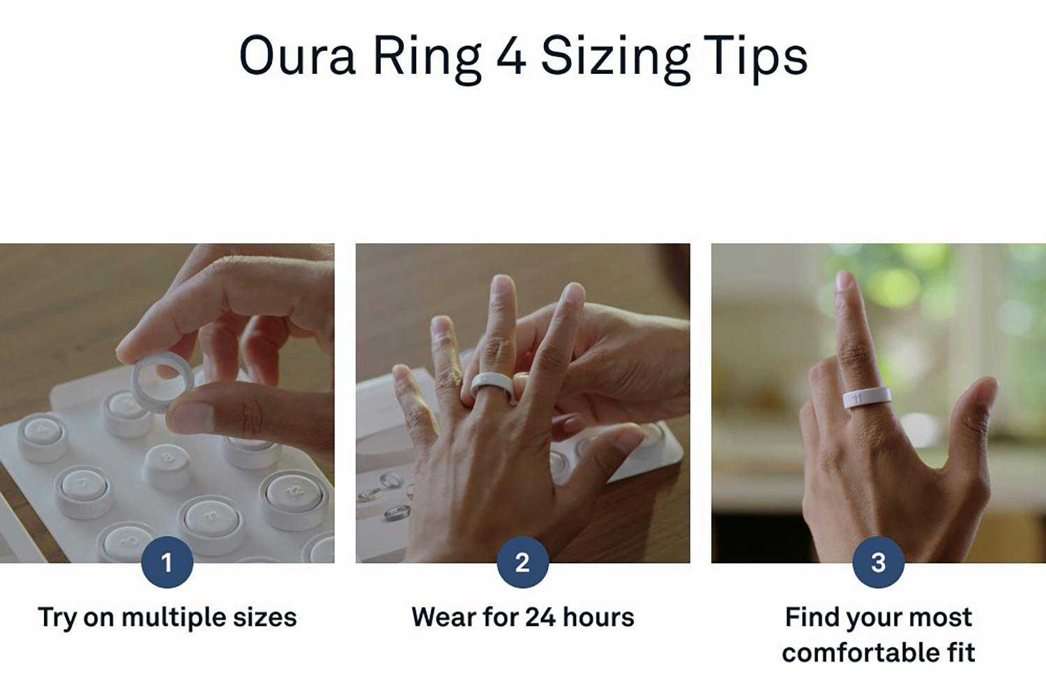 Oura Ring 4 Sizing Kit | Size 4 to 15-6