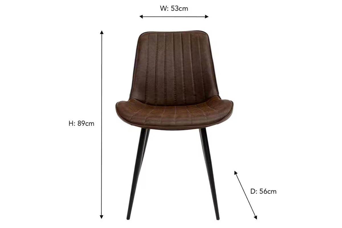 James Dining Chair | Leather | Antique Tan-4