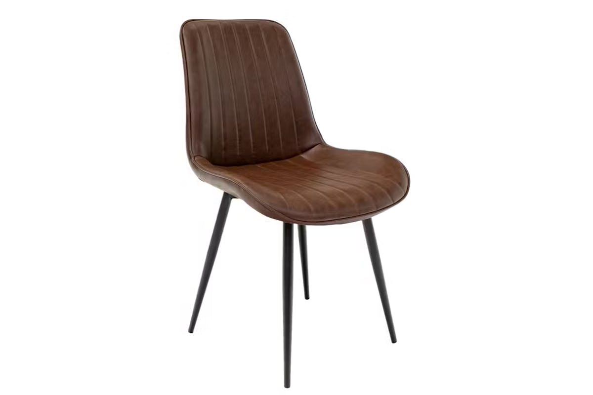 James Dining Chair | Leather | Antique Tan-2