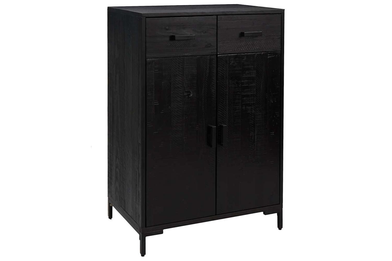 vidaXL 349934 Shoe Rack Black 75x40x110cm Solid Pinewood