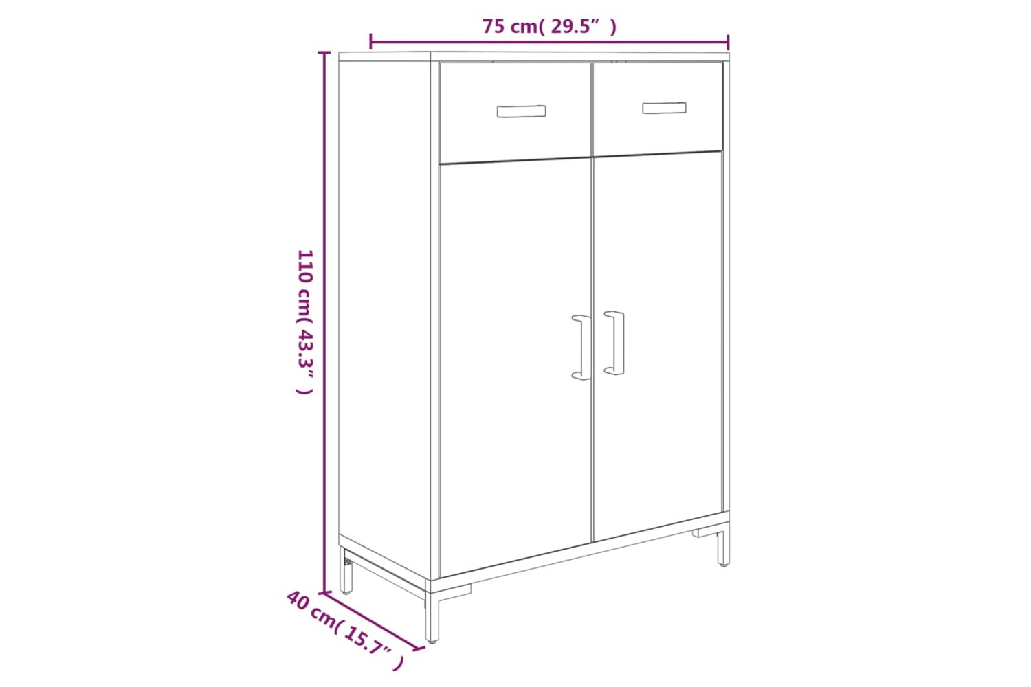 vidaXL 349933 Shoe Rack 75x40x110cm Solid Pinewood-8