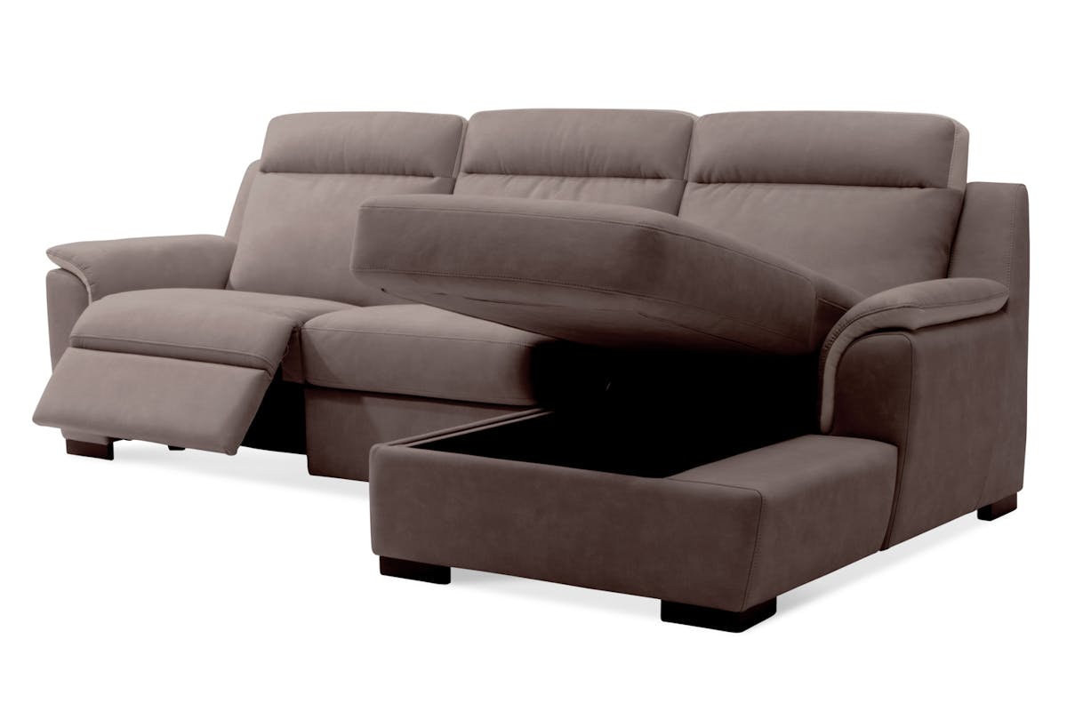 Katrina Chaise Sofa | Power Recliner | Leather-2