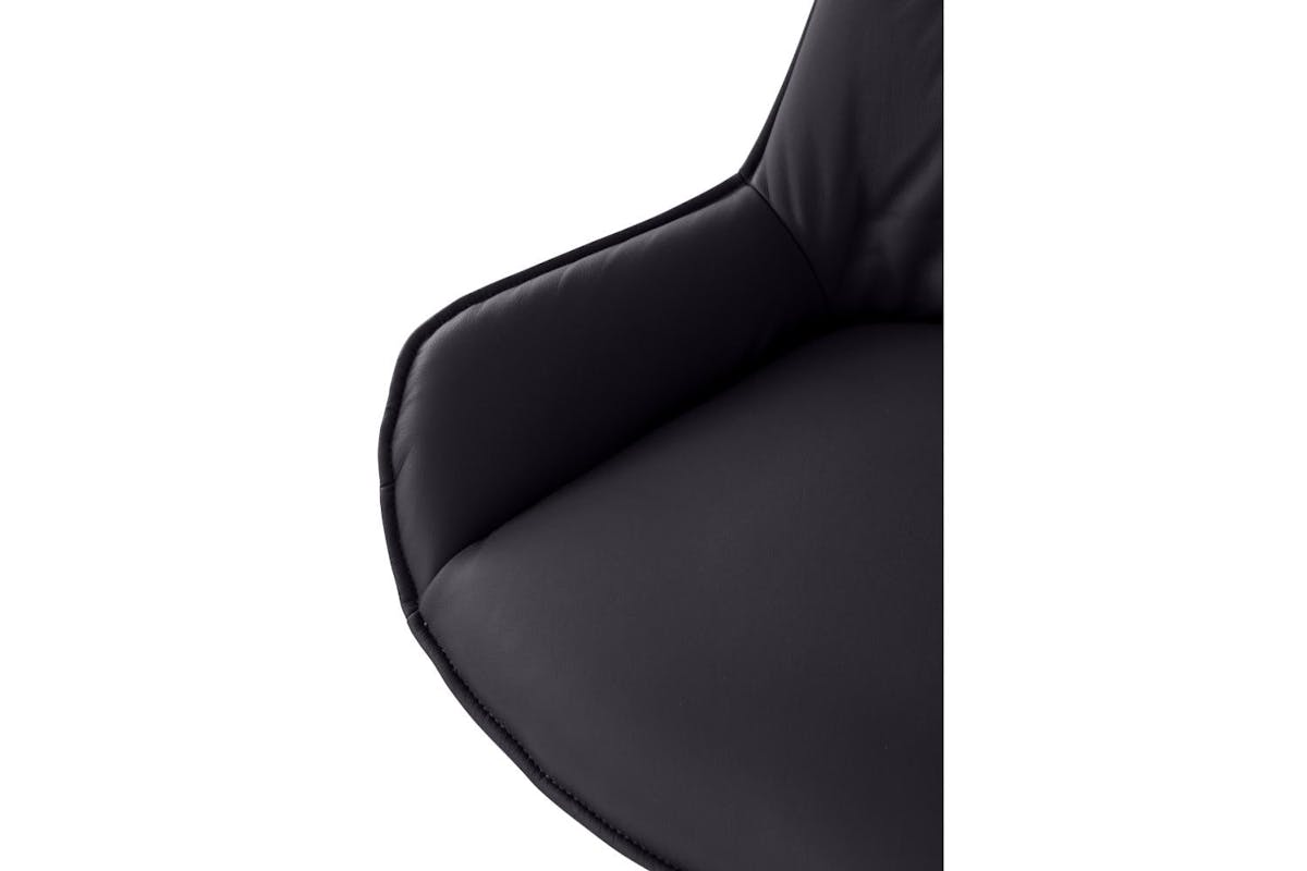 Kayleigh Dining Chair | Swivel | Leather | Black-9