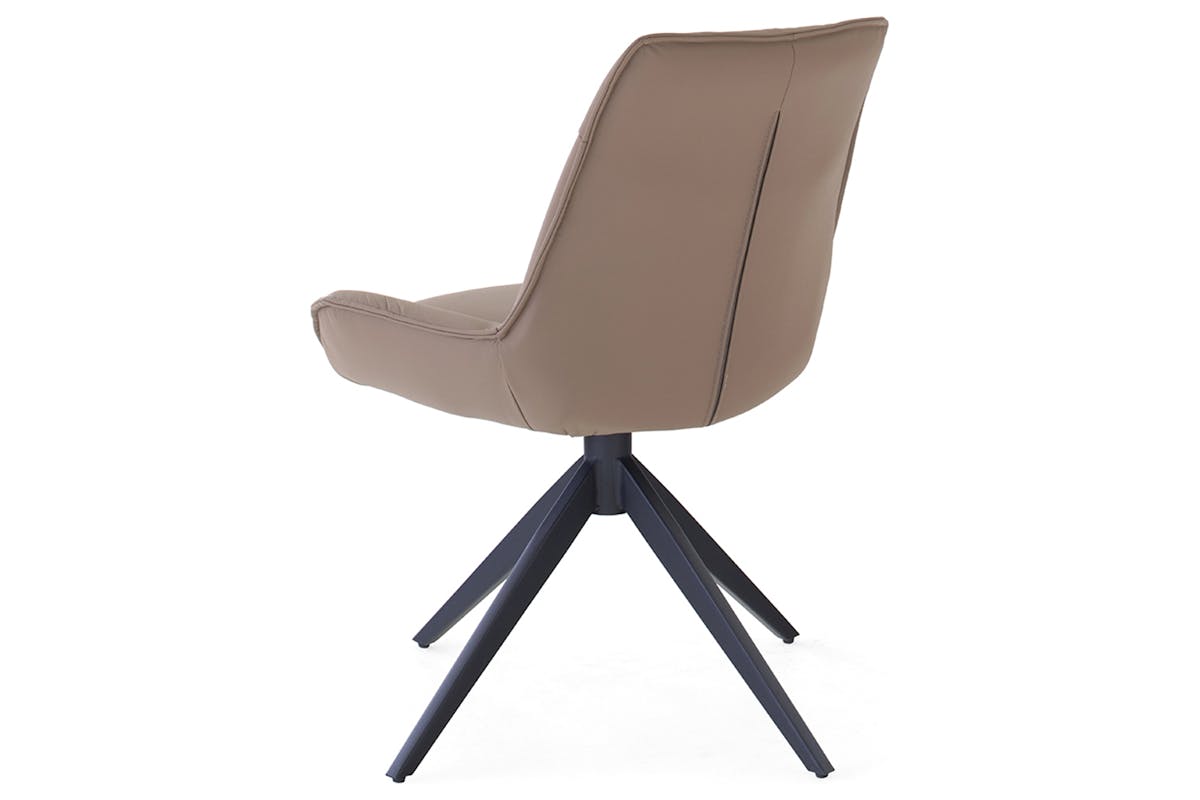 Kayleigh Dining Chair | Swivel | Leather | Cappuccino-4