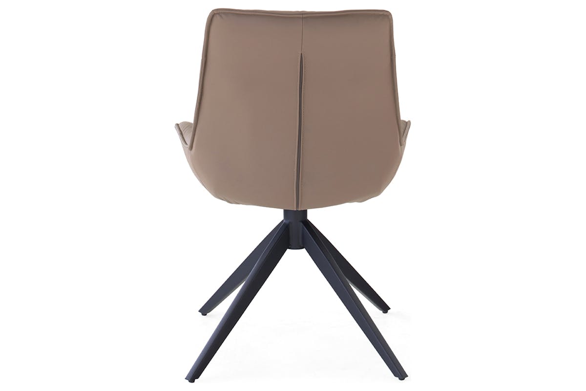 Kayleigh Dining Chair | Swivel | Leather | Cappuccino-5