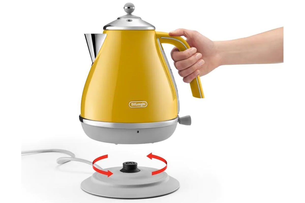 DeLonghi 1.7L Icona Capitals Kettle | KBOC3001Y | Yellow-4